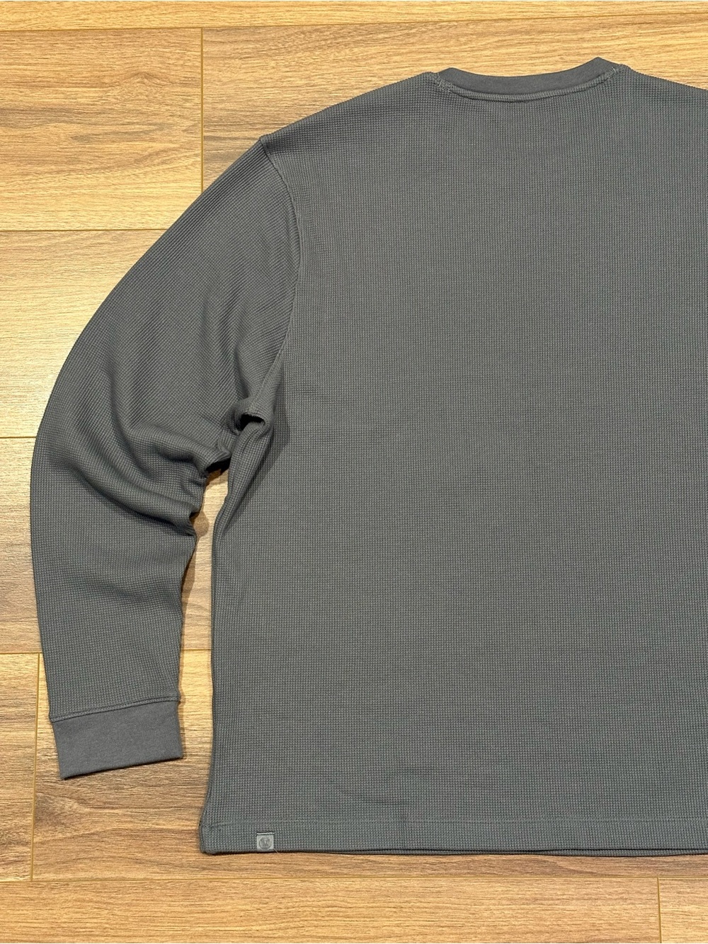 Lululemon Cotton-Blend Waffle Knit Long-Sleeve Shirt in Gray Size XXL - Picture 7 of 10